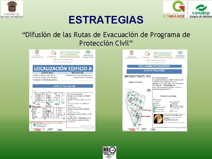 ESTRATEGIAS “Difusión de las Rutas de Evacuación de Programa de Protección Civil” ER-0675/2003 163/00