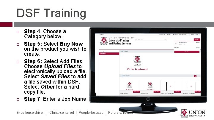 DSF Training Step 4: Choose a Category below. Step 5: Select Buy Now on