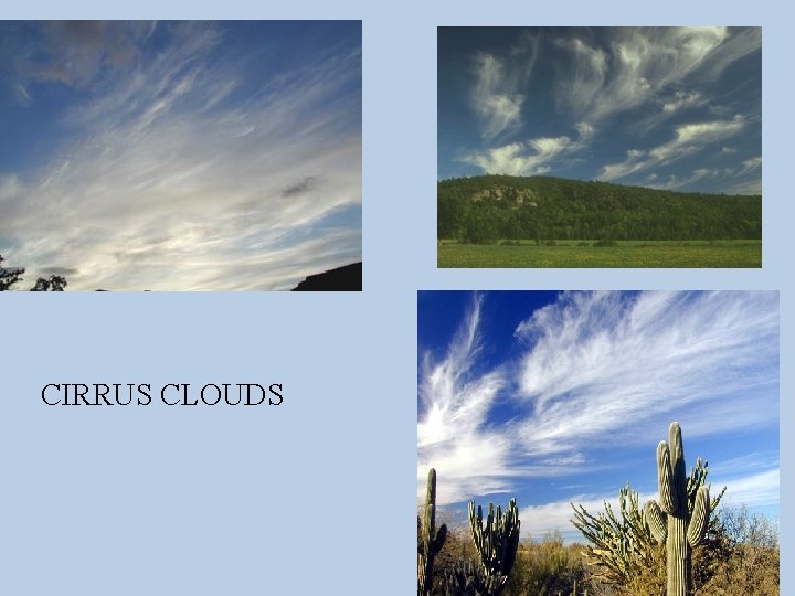 CIRRUS CLOUDS 