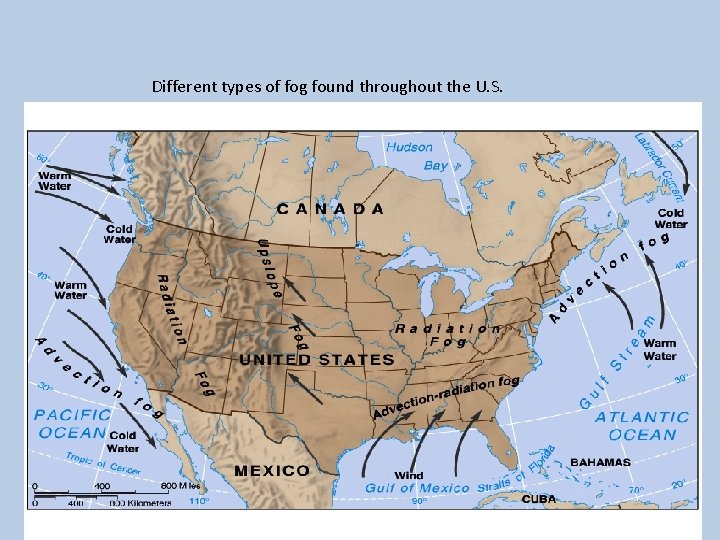 Different types of fog found throughout the U. S. 