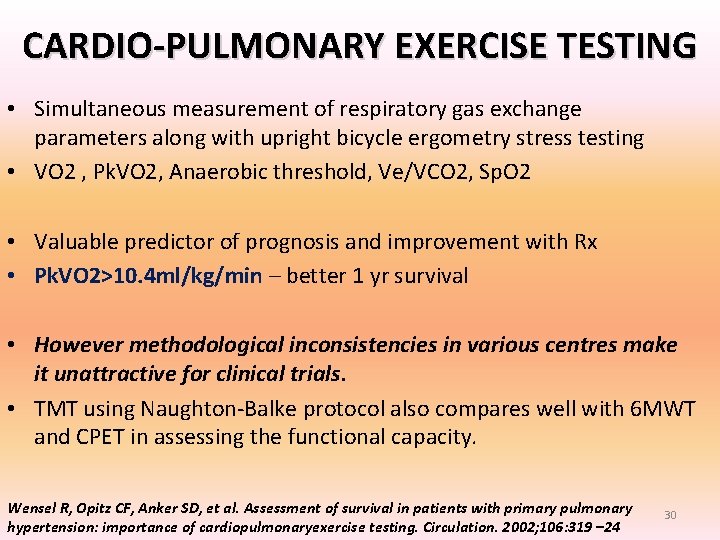 CARDIO-PULMONARY EXERCISE TESTING • Simultaneous measurement of respiratory gas exchange parameters along with upright CARDIO-PULMONARY EXERCISE TESTING • Simultaneous measurement of respiratory gas exchange parameters along with upright