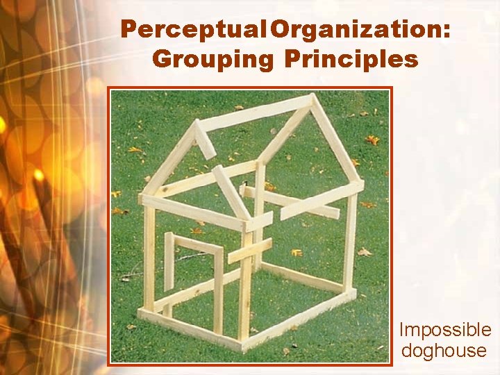 Perceptual. Organization: Grouping Principles Impossible doghouse 