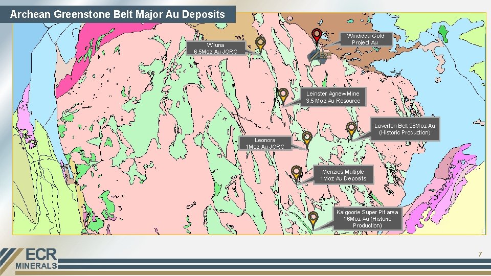 Archean Greenstone Belt Major Au Deposits Windidda Gold Project Au Wiluna 6. 5 Moz