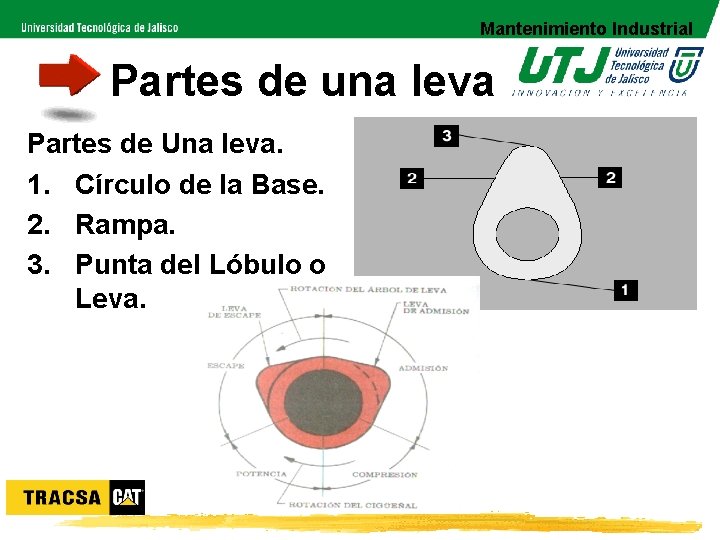 Mantenimiento Industrial Partes de una leva Partes de Una leva. 1. Círculo de la