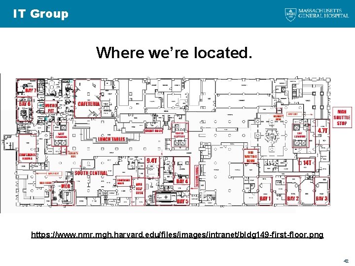 IT Group Where we’re located. https: //www. nmr. mgh. harvard. edu/files/images/intranet/bldg 149 -first-floor. png