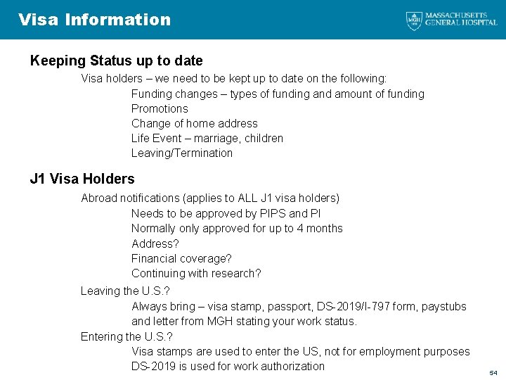 Visa Information Keeping Status up to date Visa holders – we need to be