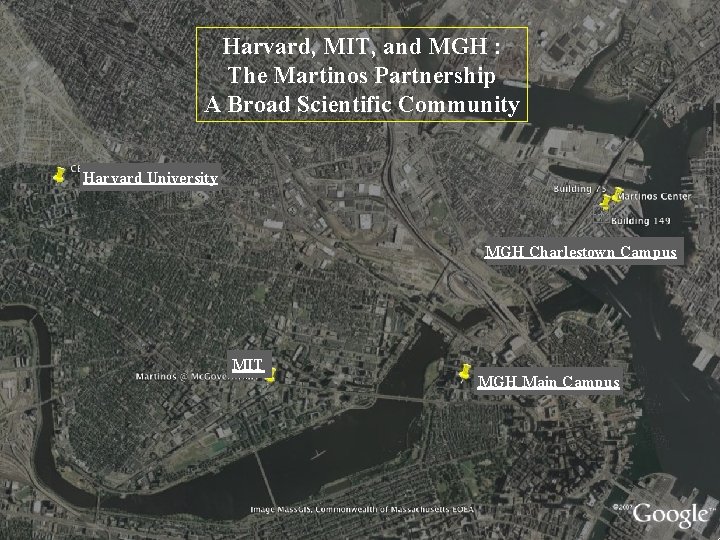 Harvard, MIT, and MGH : The Martinos Partnership A Broad Scientific Community Harvard University