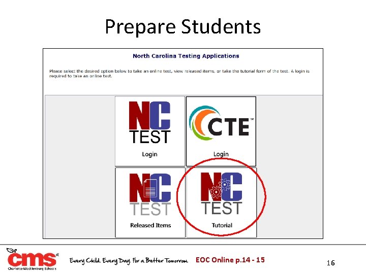 Prepare Students EOC Online p. 14 - 15 16 Prepare Students EOC Online p. 14 - 15 16