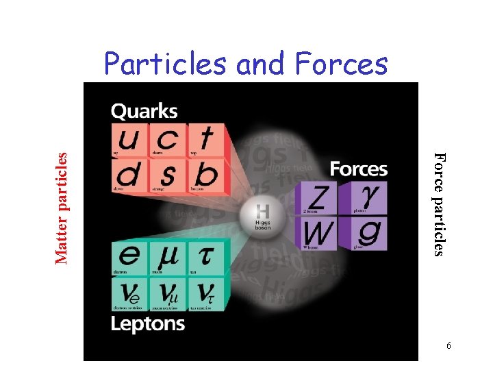 Force particles Matter particles Particles and Forces 6 