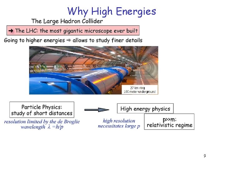 Why High Energies 9 