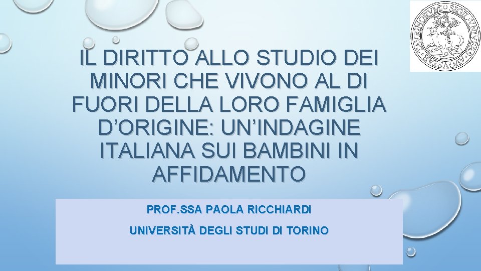 IL DIRITTO ALLO STUDIO DEI MINORI CHE VIVONO AL DI FUORI DELLA LORO FAMIGLIA