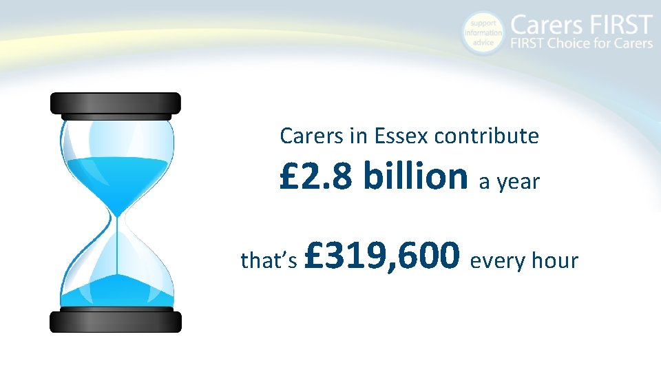 Carers in Essex contribute £ 2. 8 billion a year that’s £ 319, 600