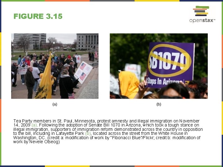 FIGURE 3. 15 Tea Party members in St. Paul, Minnesota, protest amnesty and illegal