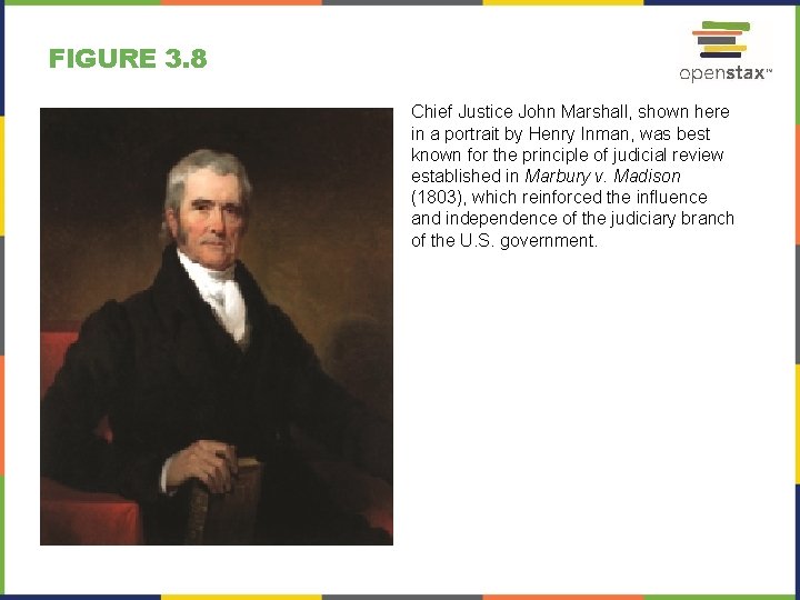 FIGURE 3. 8 Chief Justice John Marshall, shown here in a portrait by Henry