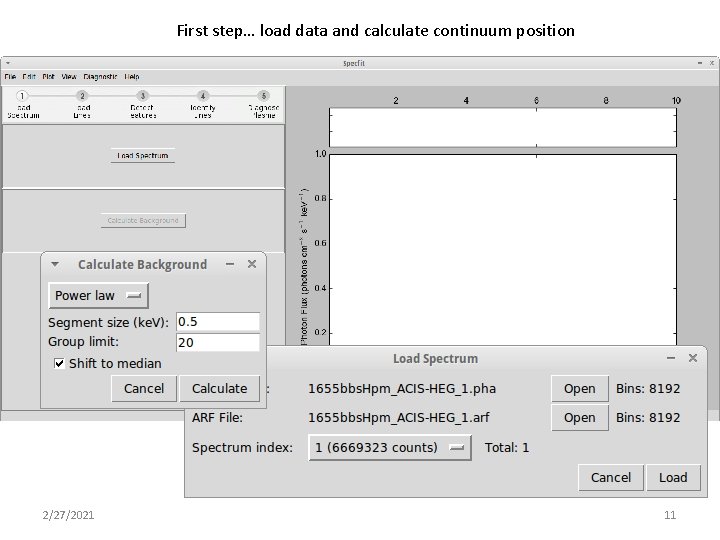 First step… load data and calculate continuum position 2/27/2021 11 