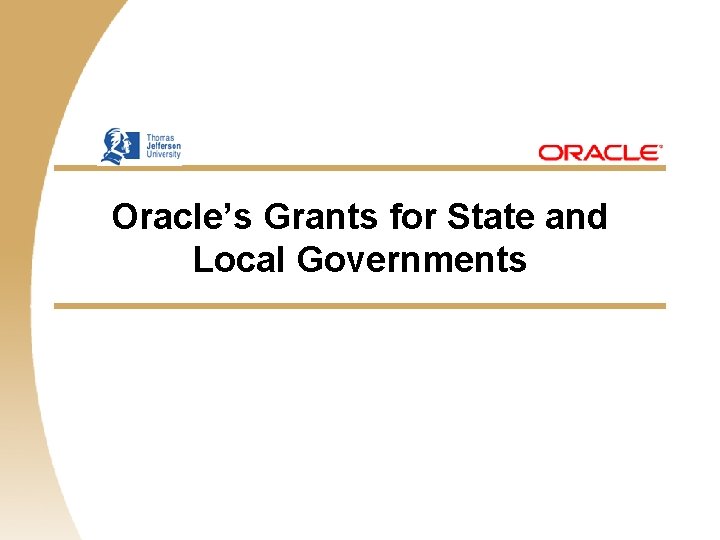 Oracle’s Grants for State and Local Governments 