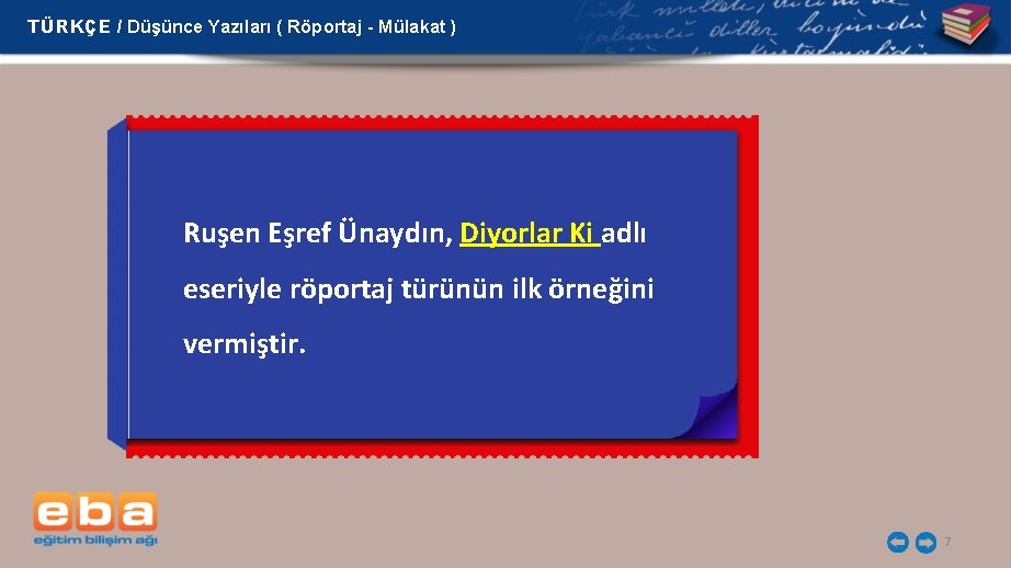 TÜRKÇE / Düşünce Yazıları ( Röportaj - Mülakat ) Ruşen Eşref Ünaydın, Diyorlar Ki