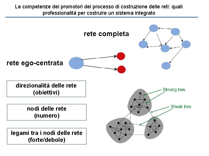 Le competenze dei promotori del processo di costruzione delle reti: quali professionalità per costruire