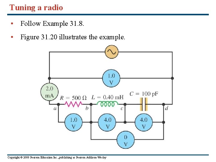 Tuning a radio • Follow Example 31. 8. • Figure 31. 20 illustrates the Tuning a radio • Follow Example 31. 8. • Figure 31. 20 illustrates the