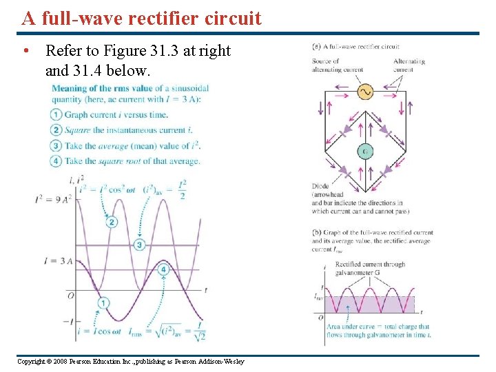 A full-wave rectifier circuit • Refer to Figure 31. 3 at right and 31. A full-wave rectifier circuit • Refer to Figure 31. 3 at right and 31.