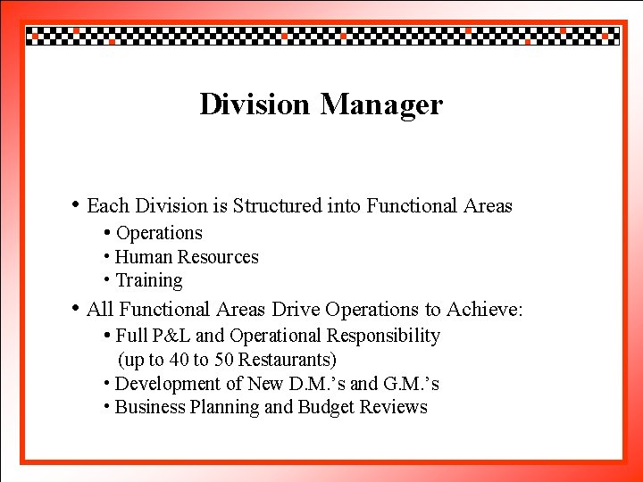 Click to. Division edit Master title style Manager • Click to edit Master text