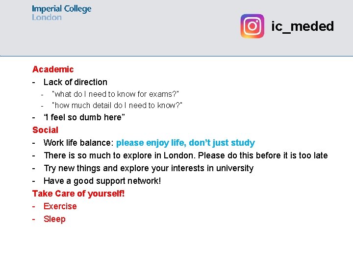 ic_meded Academic - Lack of direction - “what do I need to know for