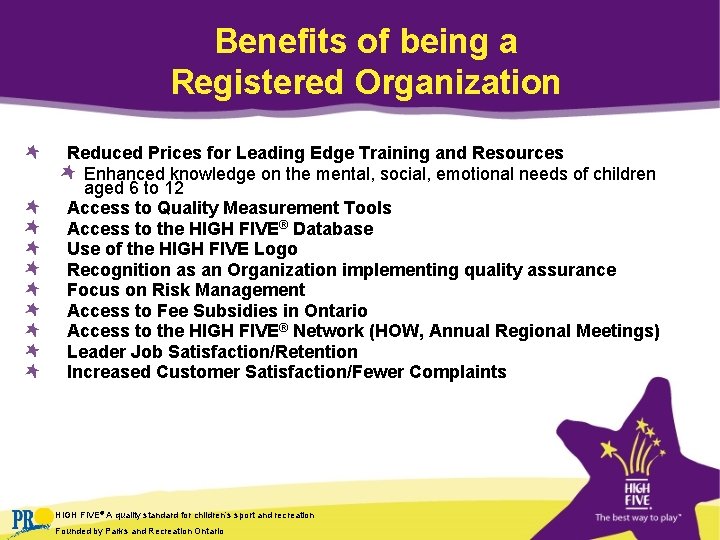 Benefits of being a Registered Organization Reduced Prices for Leading Edge Training and Resources Benefits of being a Registered Organization Reduced Prices for Leading Edge Training and Resources