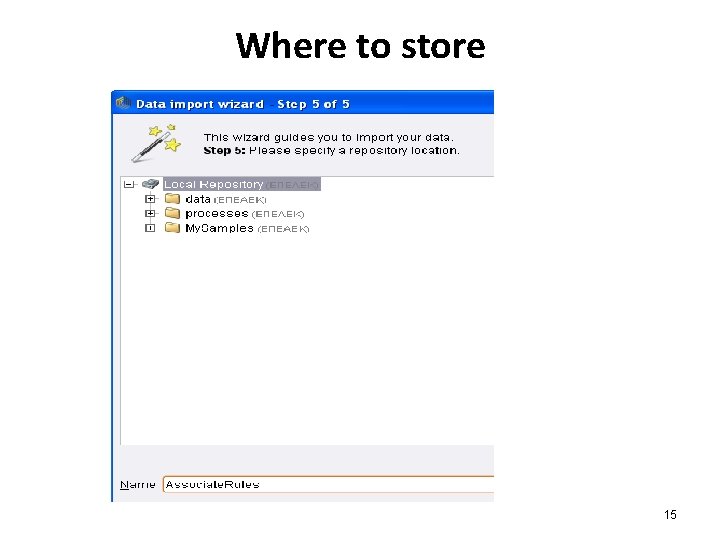 Where to store 15 