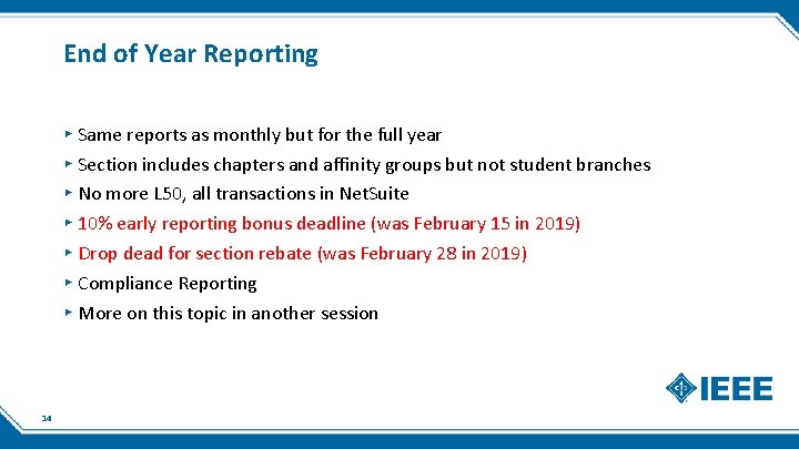 End of Year Reporting ▸ Same reports as monthly but for the full year