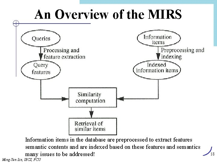 An Overview of the MIRS Information items in the database are preprocessed to extract