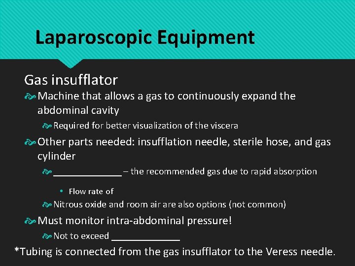 Laparoscopic Equipment Gas insufflator Machine that allows a gas to continuously expand the abdominal