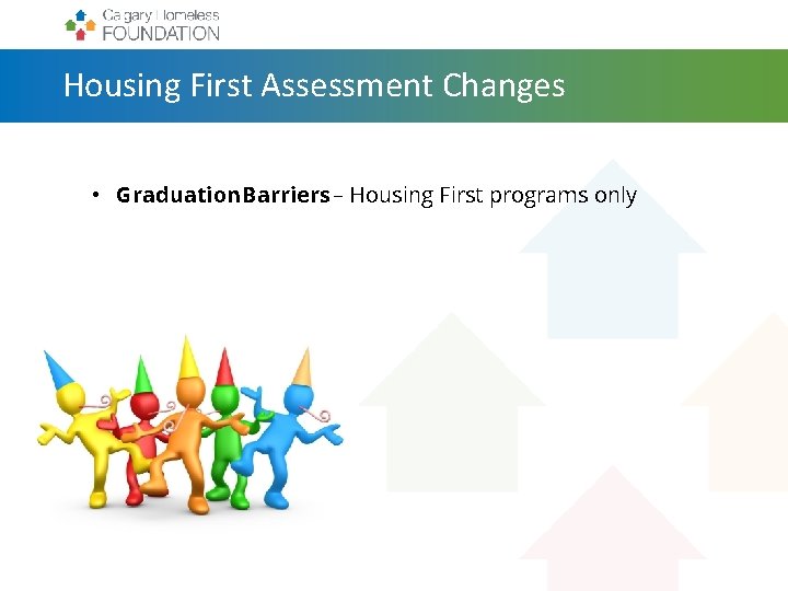 Housing First Assessment Changes • Graduation Barriers – Housing First programs only 