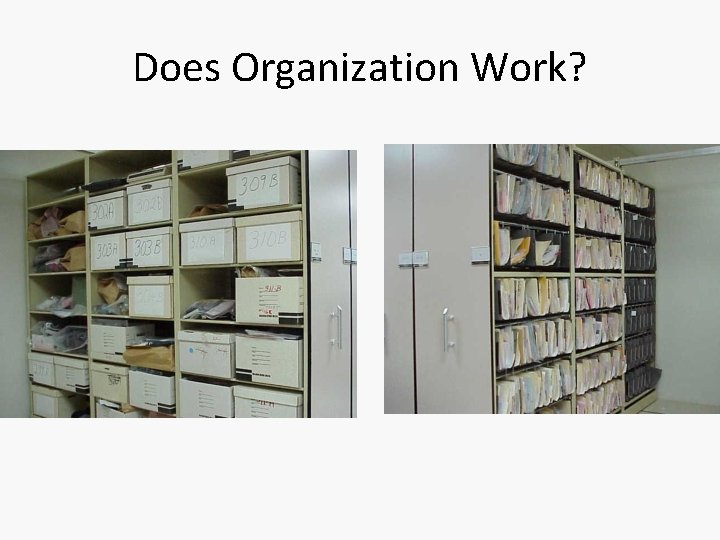 Does Organization Work? 