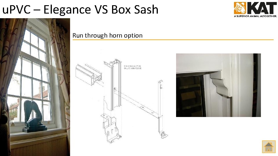u. PVC – Elegance VS Box Sash Run through horn option 