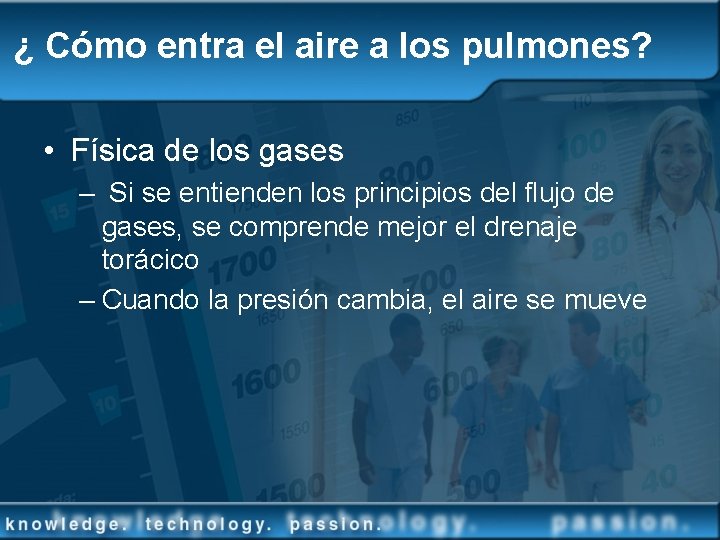 ¿ Cómo entra el aire a los pulmones? • Física de los gases –