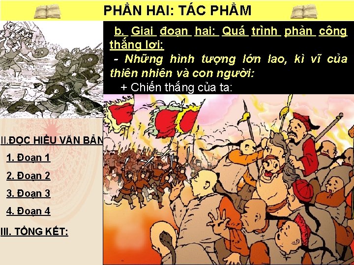 PHẦN HAI: TÁC PHẨM b. Giai đoạn hai: Quá trình phản công thắng lợi: