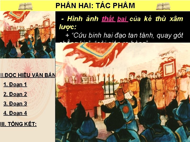 PHẦN HAI: TÁC PHẨM - Hình ảnh thất bại của kẻ thù xâm lược: