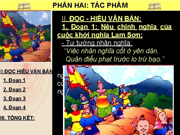 PHẦN HAI: TÁC PHẨM II. ĐỌC HIỂU VĂN BẢN: 1. Đoạn 1 2. Đoạn