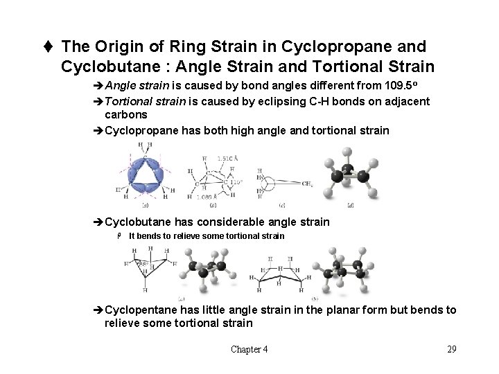 t The Origin of Ring Strain in Cyclopropane and Cyclobutane : Angle Strain and