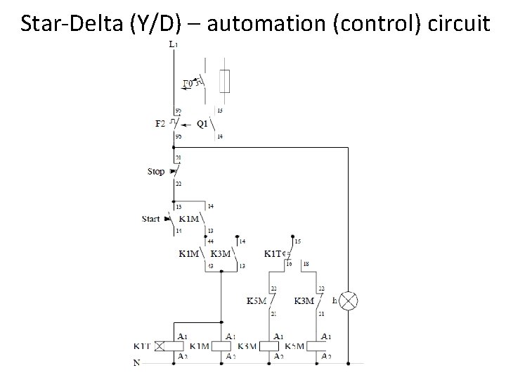 Star-Delta (Y/D) – automation (control) circuit Star-Delta (Y/D) – automation (control) circuit