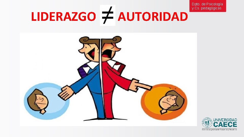 LIDERAZGO AUTORIDAD Dpto. de Psicología y Cs. pedagógicas 