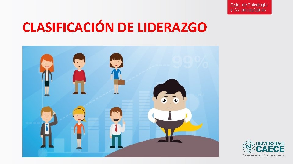 Dpto. de Psicología y Cs. pedagógicas CLASIFICACIÓN DE LIDERAZGO 