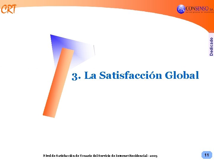 Dedicado 3. La Satisfacción Global Nivel de Satisfacción de Usuario del Servicio de Internet