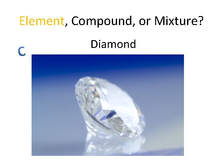 Element, Compound, or Mixture? Diamond 