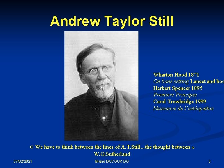 Andrew Taylor Still Wharton Hood 1871 On bone setting Lancet and boo Herbert Spencer