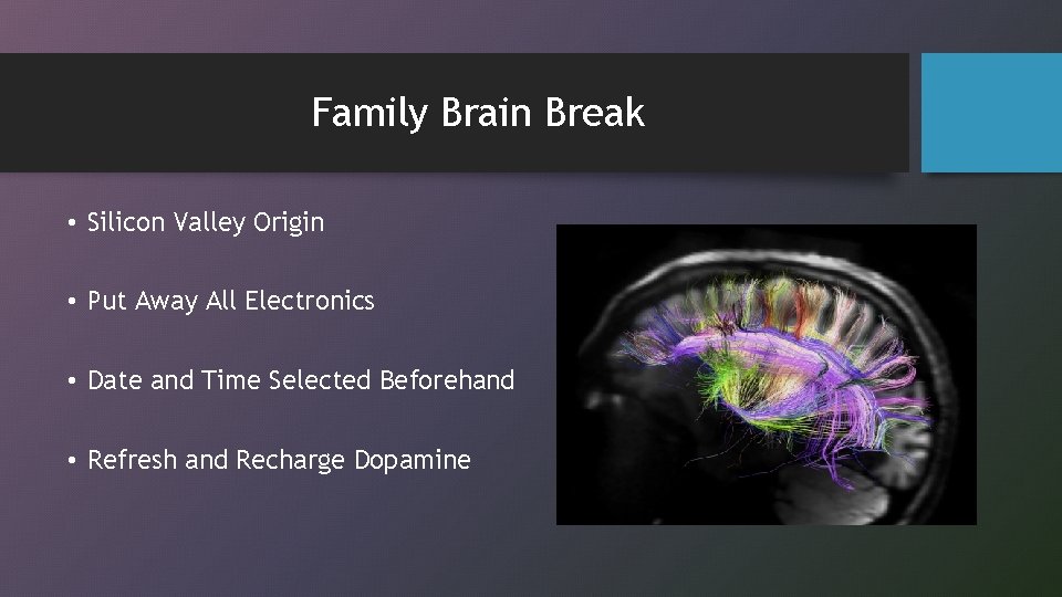 Family Brain Break • Silicon Valley Origin • Put Away All Electronics • Date