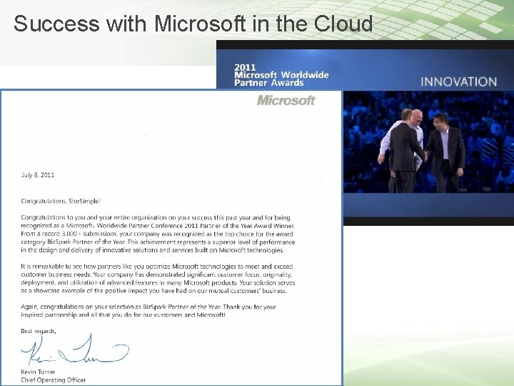 Success with Microsoft in the Cloud 