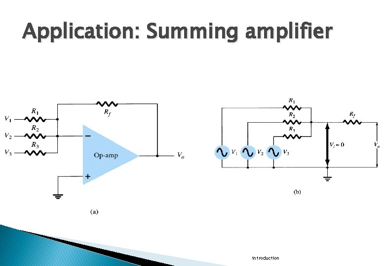 Application: Summing amplifier introduction 