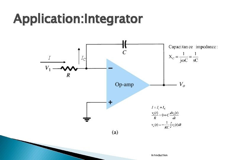 Application: Integrator I IC introduction 