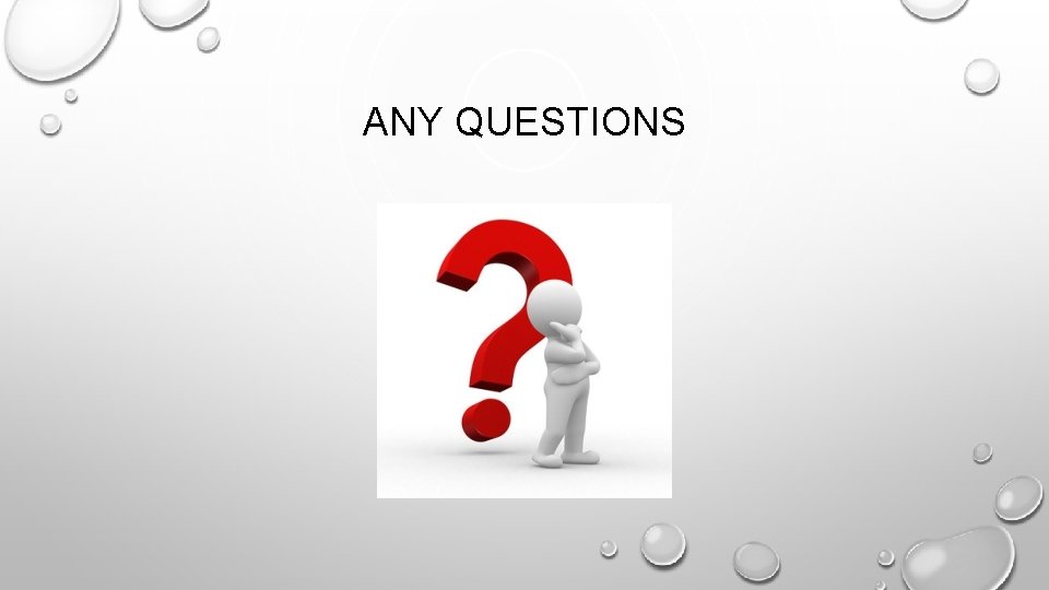 ANY QUESTIONS 